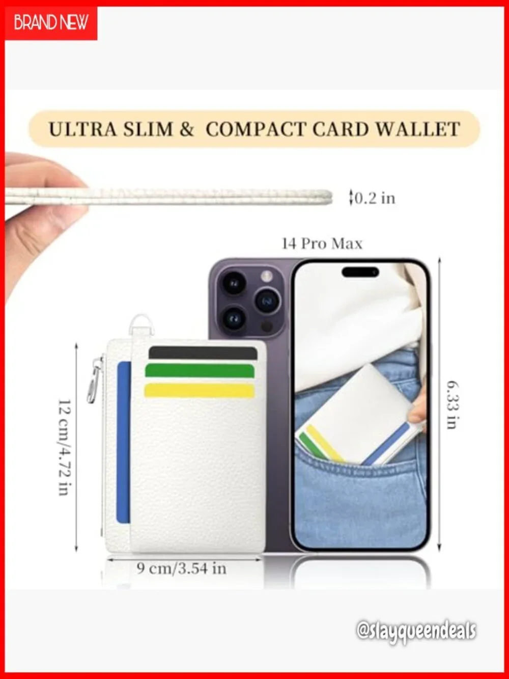 RFID Blocking Slim Card Wallet PU Leather Mini Credit Card Holder